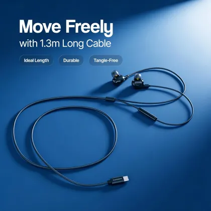 Ambrane Stringz Duo Type-C Wired Earphones