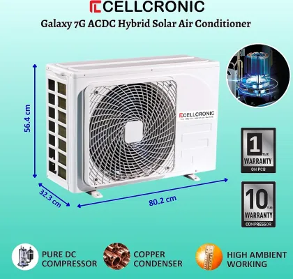 Cellcronic Galaxy 7G Hybrid AC/DC 1 Ton 5 Star 2023 Solar Split AC
