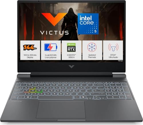 HP Victus 15-fa2500TX Gaming Laptop (Intel Core 5 210H/ 24GB/ 512GB SSD/ Win11/ 4GB RTX3050A)