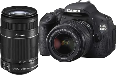 Canon EOS 600D SLR (Kit III EF-S 18-55mm IS II & EF-S 55-250mm IS II)