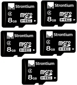 Strontium Pack Of 4 - Strontium 8 Gb Micro Sdhc Memory Card Class 4