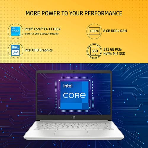 HP 14s-dq2649TU Laptop (11th Gen Core i3/ 8GB/ 512GB SSD/ Win11 Home)