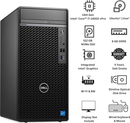 Dell OptiPlex 7020 Plus Tower PC (14th Gen Core i7/ 8 GB RAM/ 512 GB SSD/ Ubuntu) - image 3