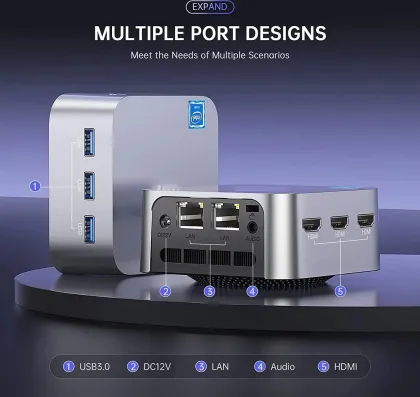 Skullsaints Rudra Mini PC (Intel N100/ 8 GB RAM/ 256 GB SSD/ Win 11) - image 4