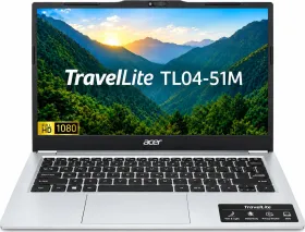 Acer Travel Lite 14 TL04-51M Laptop (13th Gen Core i3/ 8GB/ 256GB SSD/ DOS)