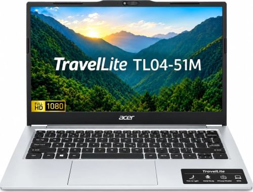 Acer Travel Lite 14 TL04-51M Laptop (13th Gen Core i3/ 8GB/ 256GB SSD/ DOS)