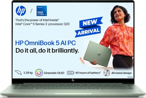 HP OmniBook 5 14-mh0061TU AI Laptop (Intel Core Ultra 5 320/ 8GB/ 512GB SSD/ Win11)