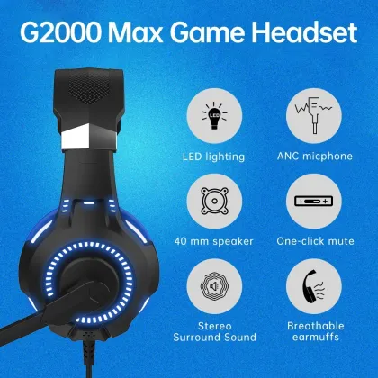 Python Fly G2000 Max Wired Gaming Headphones