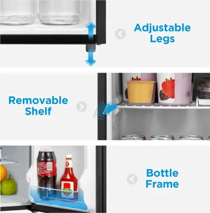 Midea WHS-87LSS1 2.4 Cu Ft Single Door Mini Refrigerator