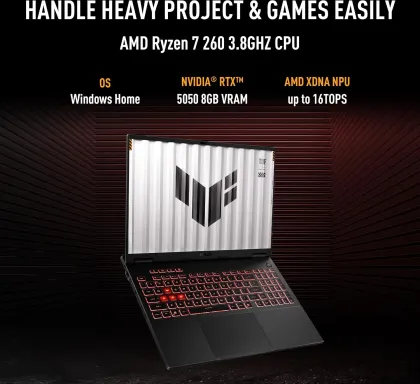 Asus TUF A16 2026 FA608UHI-TU238WS Gaming Laptop (AMD Ryzen 7 260/ 16GB / 512GB SSD/ Win11 / 8GB RTX 5050 Graph)