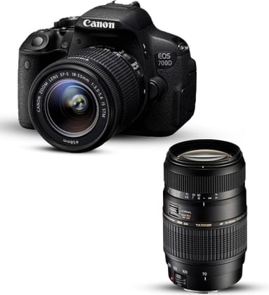 Canon 700d 18-55 mm lens with Tamron 70-300 mm canon mount lens