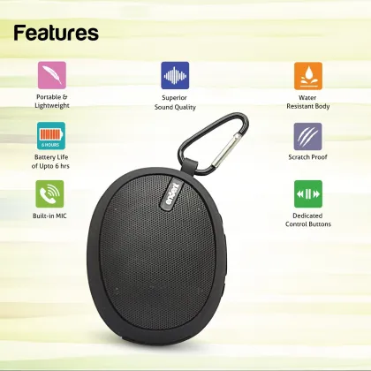 Envent Livefree-325 3W Portable Bluetooth Speaker