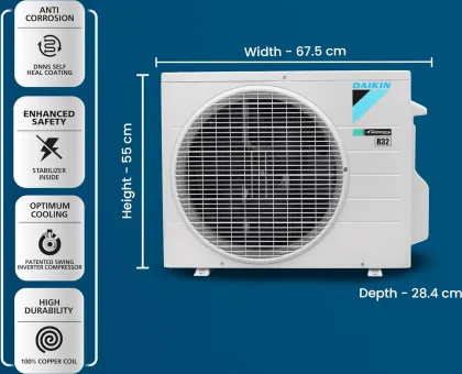 Daikin ATKL35UV16W 1 Ton 3 Star Inverter Split AC