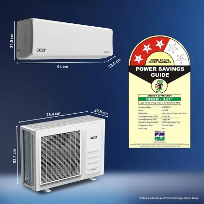 Acer AR15AS5IS1HLE25 1.5 Ton 5 Star 2025 Inverter Split AC