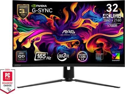 MSI MAG 321CUP QD-OLED 31.5 Inch Ultra HD 4K Gaming Monitor