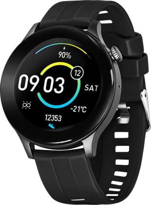 Croma Squad TS Smartwatch with Bluetooth Calling (46.9mm LCD Display, IP68  Water Resistant, Black Strap)