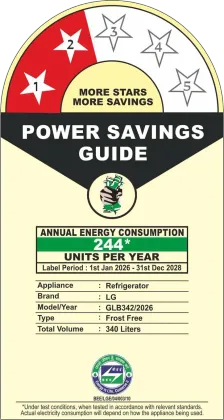 LG GLB3426BEBM 340 L 2 Star Double Door Refrigerator