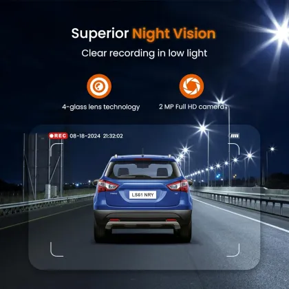 GoldMaxx GX3 2MP Full HD Smart Dashcam
