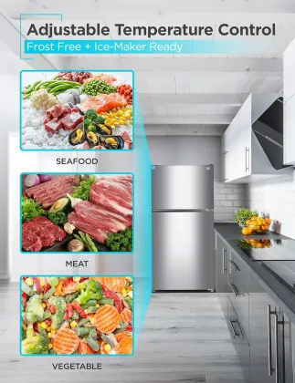 BLACK+DECKER BR2400JS 24 Cu Ft Double Door Refrigerator