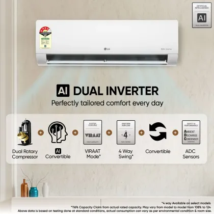 LG AS-Q19JNYE 1.5 Ton 4 Star 2026 Inverter Split AC