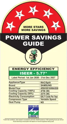 Samsung Bespoke AR50H18D1NH 1.5 Ton 5 Star 2026 Inverter Split AC