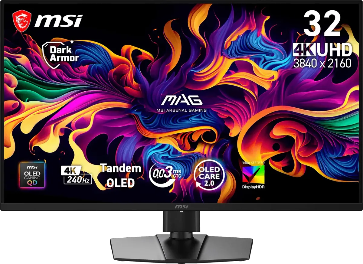 MSI MAG 321UP QD-OLED X24 32 inch Ultra HD 4K Gaming Monitor