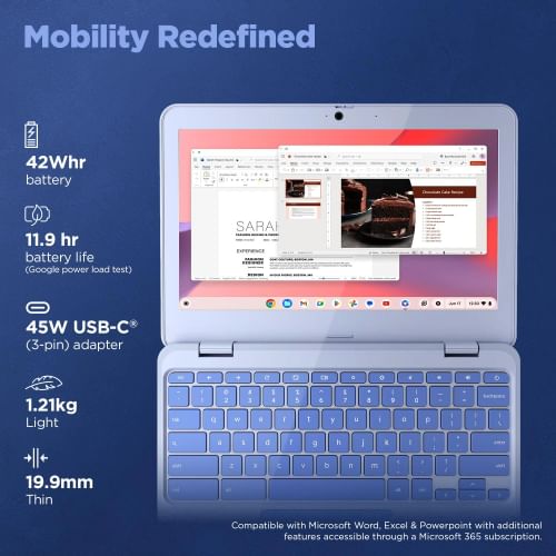 Lenovo Chromebook 82UY0014HA Laptop (Intel Celeron N4500/ 4GB/ 64GB SSD/ Chrome OS)