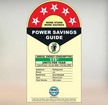 LG GLD1956ZABW 185 L 5 Star Single Door Refrigerator