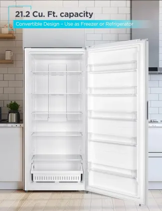 BLACK+DECKER BUC2120MW 21.2 Cu Ft Single Door Refrigerator