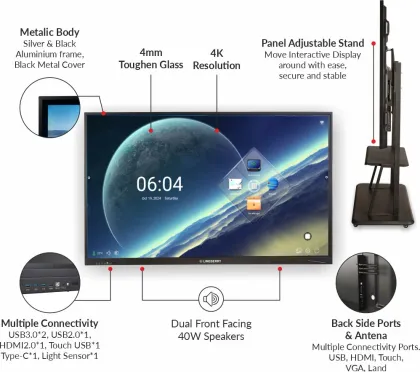 Limeberry SP-IWB-982065 65 inch Ultra HD 4K Interactive Flat Panel