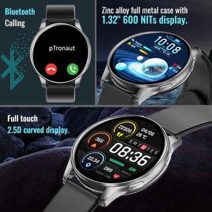 pTron Pulsefit Classic Smartwatch Price in India 2024, Full Specs ...