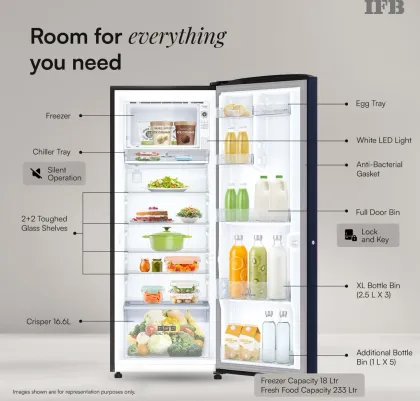IFB IFBDC-277DYBAE 251 L 4 Star Single Door Refrigerator