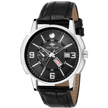 Eddy Hager Black Day and Date Men's Watch EH-114-BK