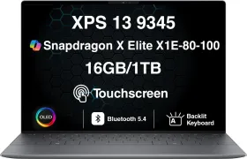Dell XPS 13 9345 Laptop (Snapdragon X Elite X1E-80-100/ 16GB/ 1TB SSD/ Win 11)