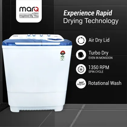 MarQ By Flipkart MQVSA1405NNNHW 14 kg Semi Automatic Washing Machine