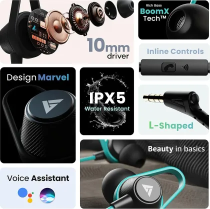 Boult Audio Bassbuds X2 Wired Earphones