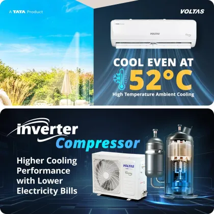 Voltas 123INV Vectra Emerald 1 Ton 3 Star 2026 Inverter Split AC