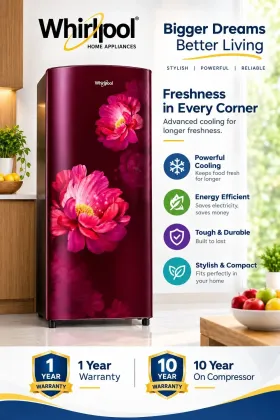 Whirlpool 230 IMPRO PRM 2S 207 L 2 Star Single Door Refrigerator
