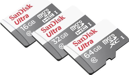 SanDisk Ultra MicroSDHC UHS-I Class 10 Memory Cards Of Different Sizes