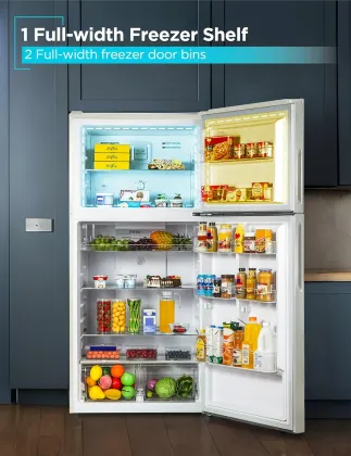 BLACK+DECKER BR1640KW 16.4 Cu Ft Double Door Refrigerator