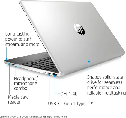 HP 15-dy1010nr Laptop (10th Gen Core i3/ 4GB/ 128GB SSD/ Win10)