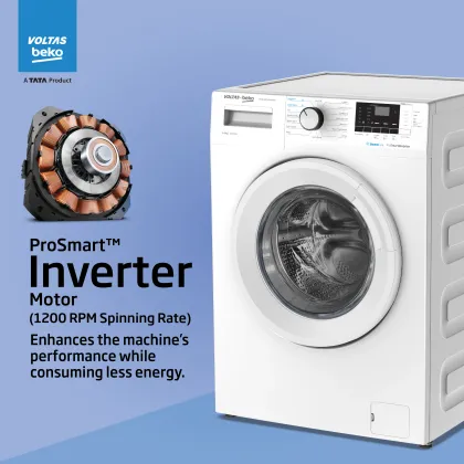 Voltas Beko WFL8012B7JVBKA 8 kg Fully Automatic Front Load Washing Machine