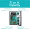 BLACK+DECKER BCRDK32B 3.1 Cu Ft Double Door Mini Refrigerator