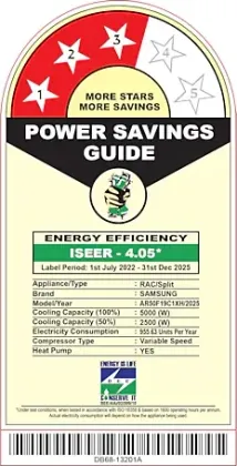 Samsung AR50F19C1XH 1.5 Ton 3 Star 2025 Inverter Split AC