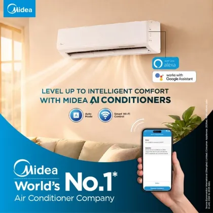 Midea MAI18SD3R36W1 1.36 Ton 3 Star 2026 Inverter Split AC