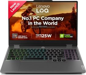Lenovo LOQ 2024 ‎15AHP9 83DX0006IN Gaming Laptop (AMD Ryzen 7 8845HS/ 16GB/ 512GB SSD/ Win11/ 6GB Graph)