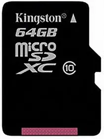 Kingston 64 GB Micro SD Card Class 10
