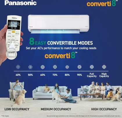Panasonic CS/CU-SU18BKY3T 1.5 Ton 3 Star 2026 Inverter Split AC