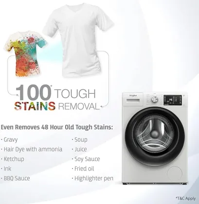 Whirlpool XS8014BYW52E 8 Kg Fully Automatic Front Load Washing Machine