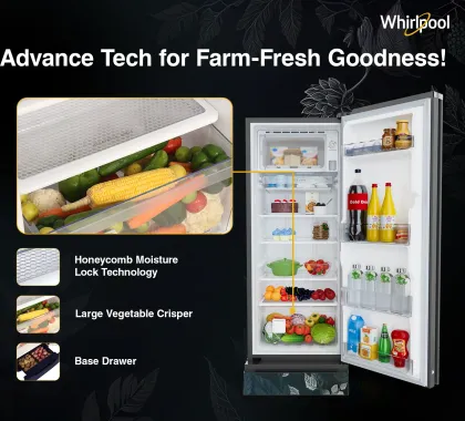 Whirlpool 230 IMPRO GD ROY 5S Inv Silvia 207 L 5 Star Single Door Refrigerator